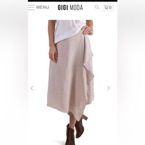 GIGI‎ MODA VALLE WRAP SKIRT TAN